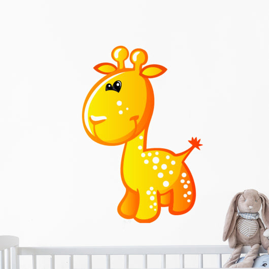 Cute Baby Yellow and Orange Cartoon Pony Wall Decal