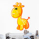 Cute Baby Yellow and Orange Cartoon Pony Wall Decal