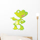 Cute Green Cartoon Frog Wall Decal