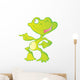 Cute Green Cartoon Frog Wall Decal