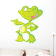 Cute Green Cartoon Frog Wall Decal