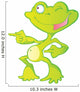 Cute Green Cartoon Frog Wall Decal