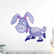 Cute Grey Cartoon Donkey Wall Decal