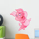 Cute Pink Cartoon Pig Wall Decal