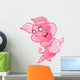Cute Pink Cartoon Pig Wall Decal