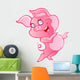 Cute Pink Cartoon Pig Wall Decal