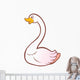 White Goose with Pink Wall Decal