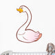 White Goose with Pink Wall Decal