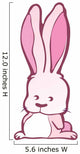 Pink Bunny With White Belly And Big Ears Wall Decal