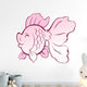 Pink Fish Is Smiling Wall Decal