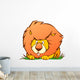Lion with Big Orange Wall Decal
