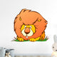 Lion with Big Orange Wall Decal