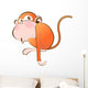 Orange Monkey with Pink Wall Decal