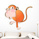 Orange Monkey with Pink Wall Decal