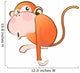 Orange Monkey with Pink Wall Decal
