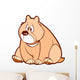 Pink Bear Sitting with Wall Decal