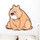 Pink Bear Sitting with Wall Decal