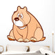 Pink Bear Sitting with Wall Decal