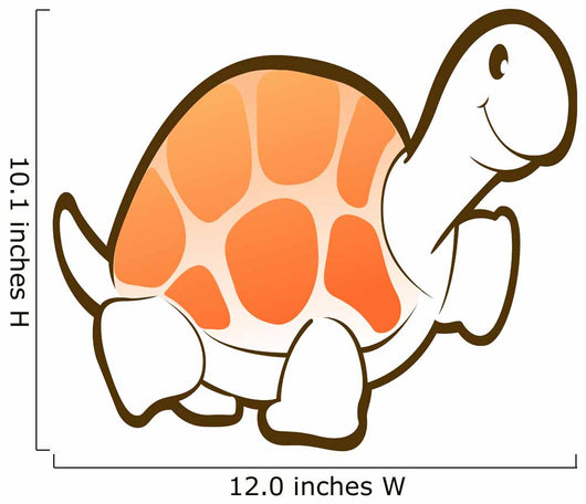 White Turtle with Pink Wall Decal