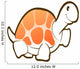 White Turtle with Pink Wall Decal