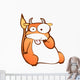 Orange and White Bull Wall Decal