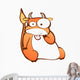 Orange and White Bull Wall Decal