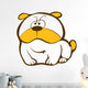 White Bulldog with Orange Wall Decal