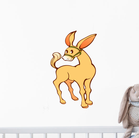 Orange Mule with Green Wall Decal