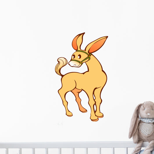 Orange Mule with Green Wall Decal