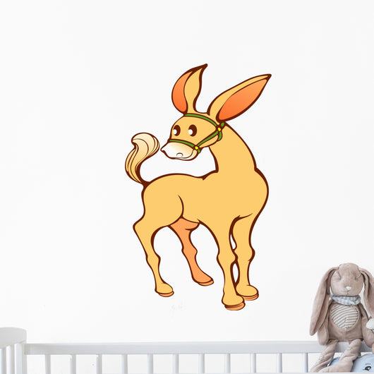 Orange Mule with Green Wall Decal