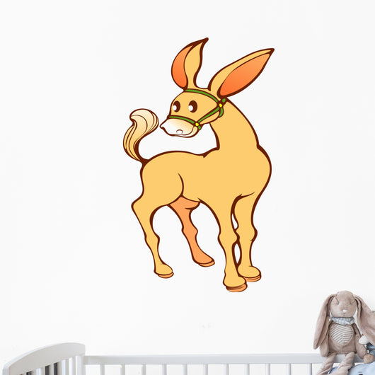 Orange Mule with Green Wall Decal
