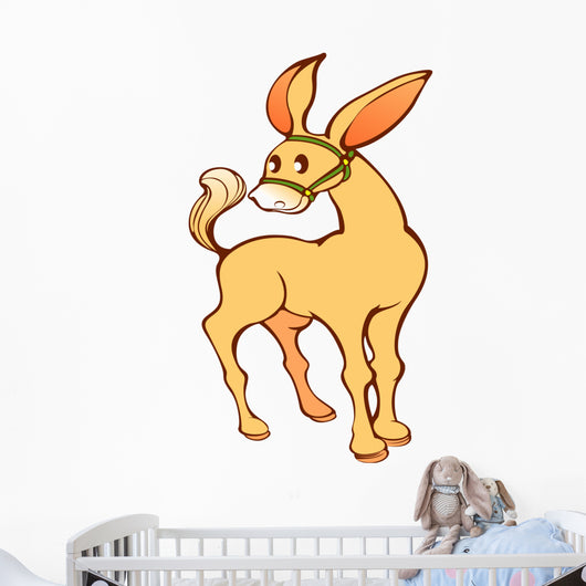 Orange Mule with Green Wall Decal