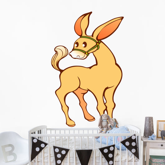 Orange Mule with Green Wall Decal