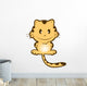 Orange Cat with Black Wall Decal