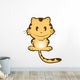 Orange Cat with Black Wall Decal