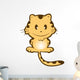 Orange Cat with Black Wall Decal