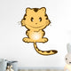 Orange Cat with Black Wall Decal