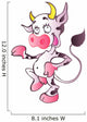White Happy Cow with Wall Decal
