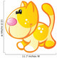 Yellow Cat with Orange Wall Decal