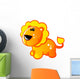 Orange Lion with Yellow Wall Decal