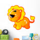 Orange Lion with Yellow Wall Decal