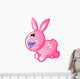 Pink Bunny With White Spots, Grey Nose Wall Decal