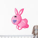 Pink Bunny With White Spots, Grey Nose Wall Decal
