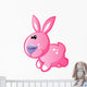 Pink Bunny With White Spots, Grey Nose Wall Decal