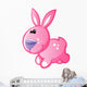 Pink Bunny With White Spots, Grey Nose Wall Decal