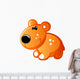 Orange Dog with White Wall Decal
