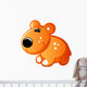 Orange Dog with White Wall Decal