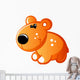 Orange Dog with White Wall Decal