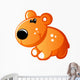 Orange Dog with White Wall Decal