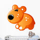 Orange Dog with White Wall Decal